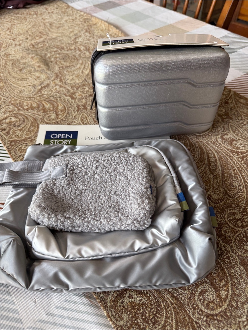 NWT Travel Set 3 Piece Pouch and Hard Case